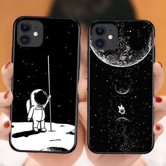 Simple starry astronaut in mobile phone case